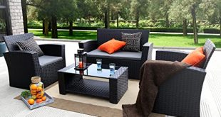 Amazon.com: Baner Garden 4 Pieces Outdoor Furniture Complete Patio .