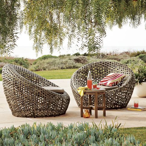 Montauk Outdoor Nest Chair - Antique Palm | Nest chair, Rattan .
