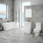 P shaped shower bath suites for calmness | Modern bathroom design .