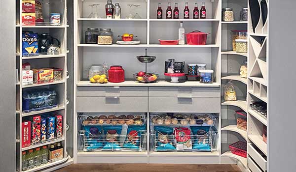 Custom Pantry Organizer Systems with Pantry Shelving and Cabine