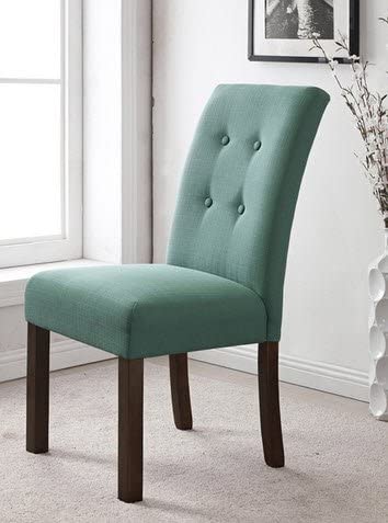 Amazon.com - HomePop Modern 4-Button Tufted Aqua Blue Upholstered .