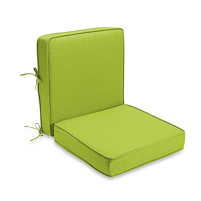 Medford 2-Piece Outdoor Deep Seat Chair Cushion Set in Lime | Bed .