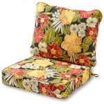 Outdoor 2-Piece Deep Seat Cushion Set - Tropical - Outdoor .