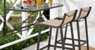 Bar Height Bistro Patio Sets with Fold Down Table - Outdoor Room Ide