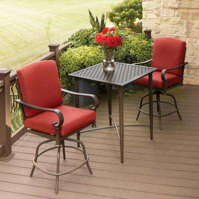 Bar Height - Square - Steel - Bistro Sets - Patio Dining Furniture .