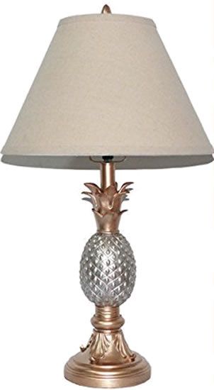 B0192T0QHQ 26" Silver and Gold Pineapple Table Lamp - Pineapple .