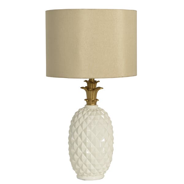 Shop Decor Therapy Diamond-cut Pineapple Table Lamp - Overstock .