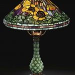 1905 Tiffany Studios "Poppy" table lamp with blown glass .