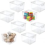 Amazon.com - mDesign Deep Plastic Home Storage Organizer Bin for .