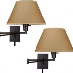 Kira Home Cambridge 13" Swing Arm Wall Lamp - Plug in/Wall Mount .