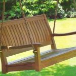 Curved-Back 4 Foot Teak Outdoor Porch Swing – Magnolia Porch Swin