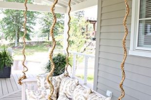 Porch Swings With Rope Hangers | Farmhouse porch swings, Porch .