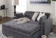 Grey Queen Pull Out Sleeper Sofa with USB Port | Jerome's Furnitu