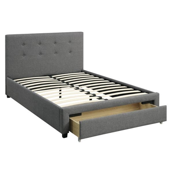 Shop Upholstered Wooden Queen Bed with Button Tufted Headboard .