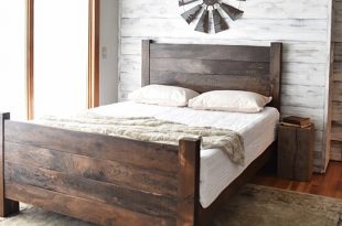 Buy Wood Bed Frame, Platform Bed, Queen Bed, King Headboard .