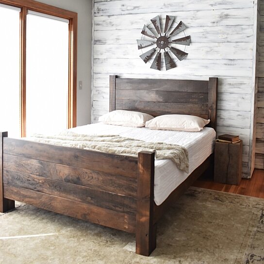 Buy Wood Bed Frame, Platform Bed, Queen Bed, King Headboard .