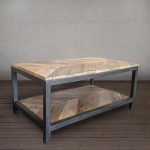 Reclaimed Wood Coffee Table, Tube Steel Legs | Coffee table wood .