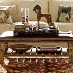 Caden Rectangular Ottoman, Brown Leather | Coffee table pottery .