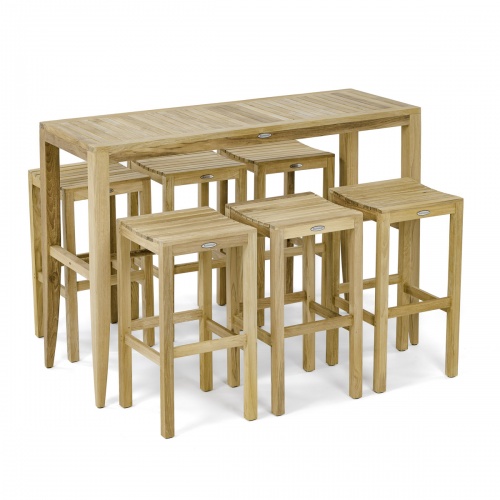 Rectangular Somerset Teak Stool Set | Westminster Te