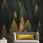 Enchanted Forest Tree Woodland Peel and Stick Wallpaper .
