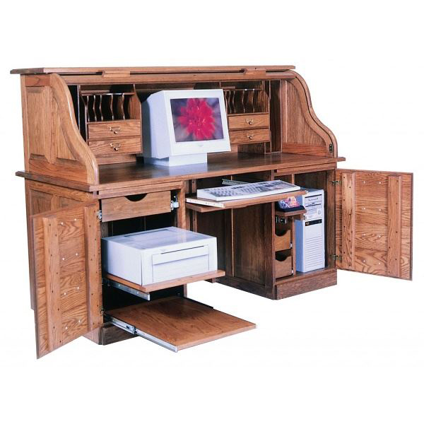 Computer Rolltop Desk - Amish Crafted Furnitu