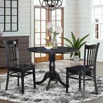Amazon.com: 3 PC small Kitchen Table and Chairs set-round Kitchen .