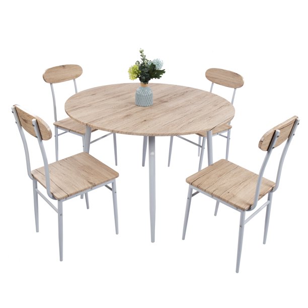 KARMAS PRODUCT 5 Piece Kitchen Table and Chairs for 4 Dinning Room .