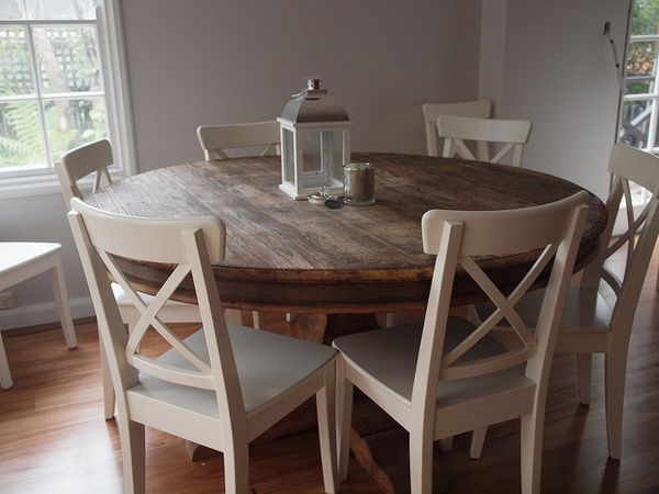 Lovely round kitchen table | Round kitchen table, Round dining .