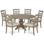 Furniture Ellan Round Dining Furniture, 7-Pc. Set (Table & 6 Side .