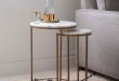 Marble Round Nesting Side Table (Set of