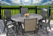 Barbados Sling Outdoor Patio 7pc Dining Set for 6 Person with 71 .