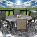 Barbados Sling Outdoor Patio 7pc Dining Set for 6 Person with 71 .