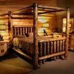 pics of log beds | Log Canopy Bed from Rocky Top Cedar Log .