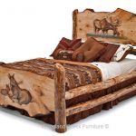 Carved Log Bed, Cabin Furniture, Lodge Bedroom, Rustic | Cabin .