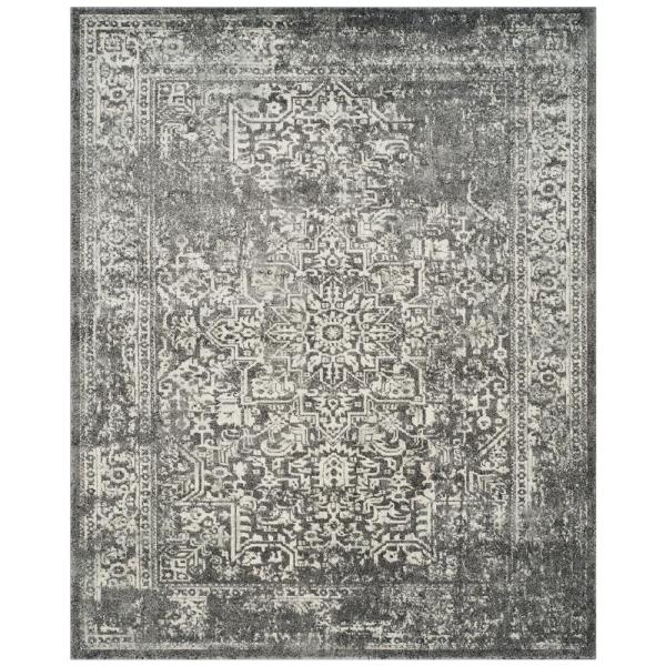 Safavieh Evoke Grey/Ivory 10 ft. x 14 ft. Area Rug-EVK256D-10 .