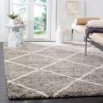 Safavieh Hudson Shag Gray/Ivory 6 ft. x 9 ft. Area Rug-SGH281B-6 .