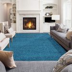 Amazon.com: Ottomanson Collection shag rug, 5'3" x 7', Turquoise .