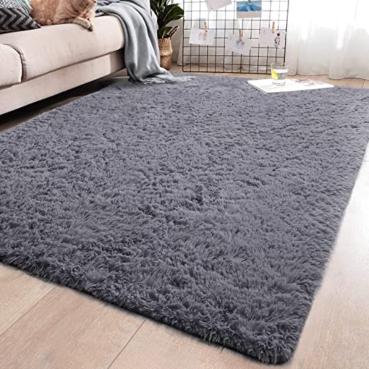 Amazon.com: YJ.GWL Soft Shaggy Area Rugs for Bedroom Fluffy Living .