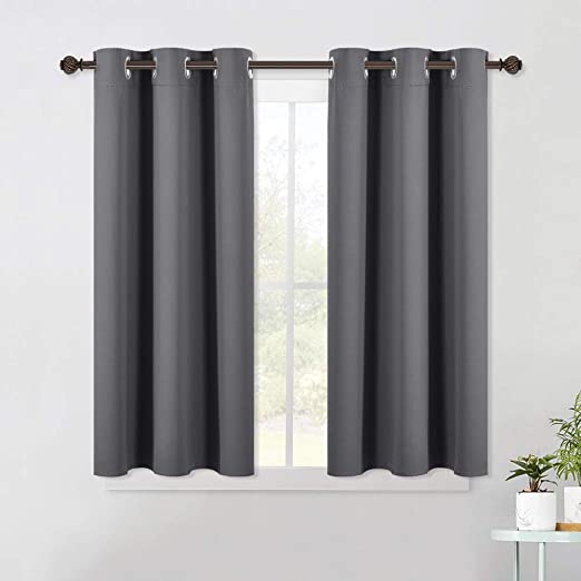 NICETOWN Short Blackout Curtain Panels - Bedroom Thermal Insulated .