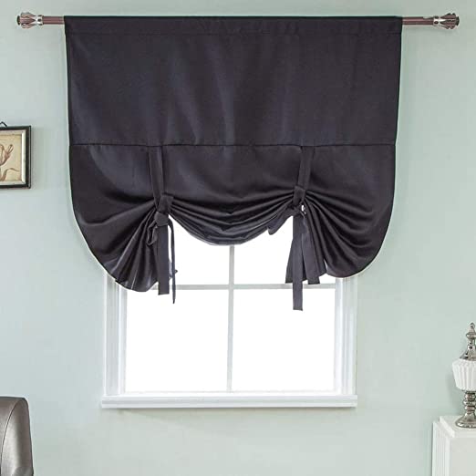 Amazon.com: KMSG 1pc Liftable Black Short Blackout Curtain .
