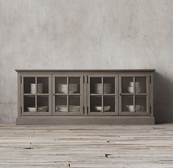 French Casement Glass Sideboard | Glass sideboard, Open concept .
