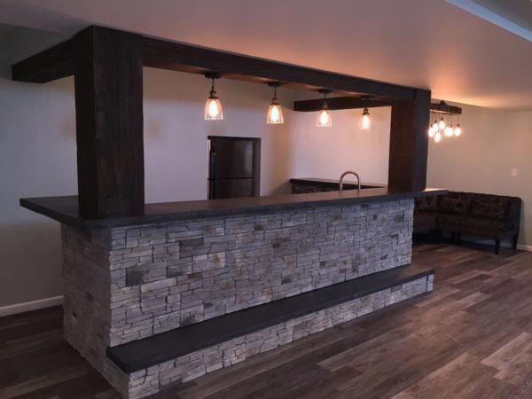 Cheap Basement Ideas and Makeover On A Dime | Basement bar design .