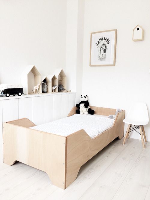 simple kids room decor and bedroom ideas. white and wood decor .