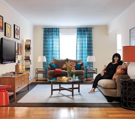 Elegant Brown Sofa Furniture Sets and Wall TV Unit in Small Living .