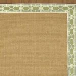 Brown and Green Grid Jacquard Border Sisal R