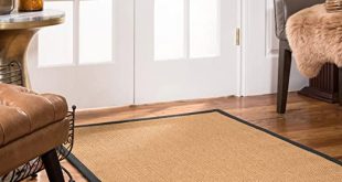 Amazon.com: Natural Area Rugs, Portugal Sisal Rug, Black Border .