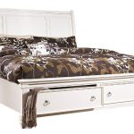 Prentice California King Sleigh Bed with 2 Storage Drawers .