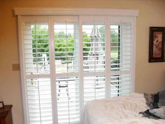wood sliding patio doors with built in blinds | Sliding Doo