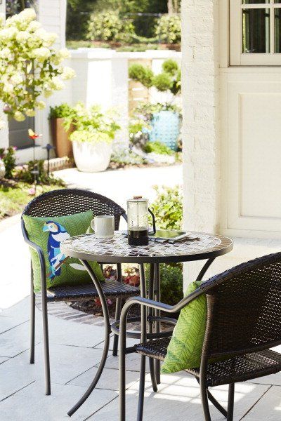 Enjoy dining for 2 with a charming bistro set. Ideal for small .