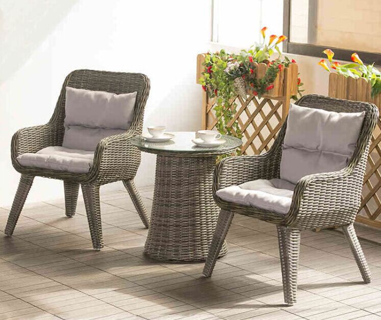 Factory direct sale Wicker Patio Furniture Lounge Chair Chat Set .